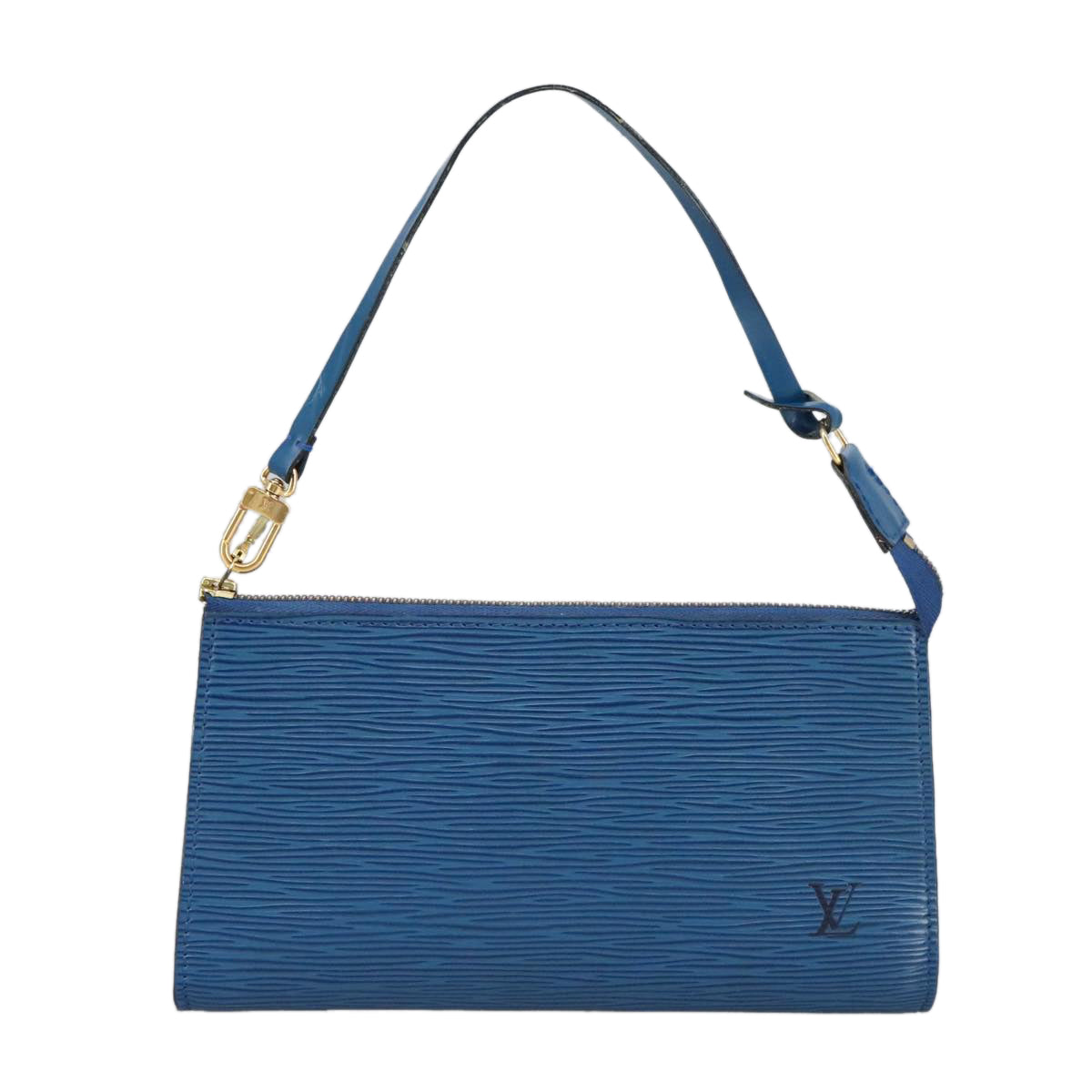 LOUIS VUITTON Epi Pochette Accessoires Pouch Vintage Blue M52985 LV Auth bs19703