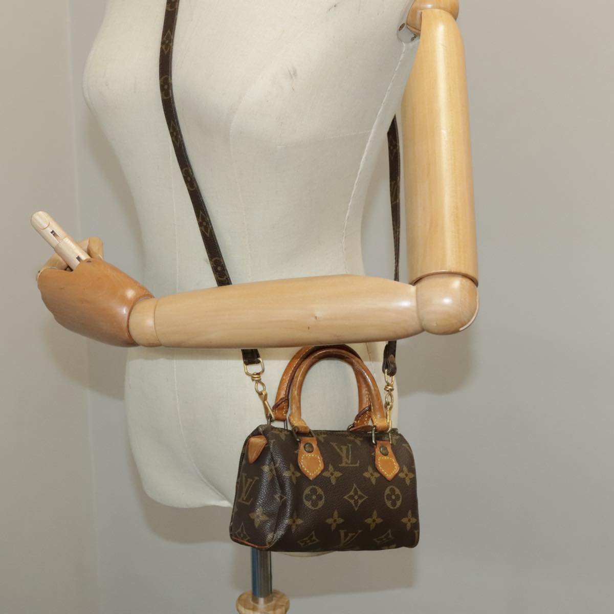 LOUIS VUITTON Monogram Mini Speedy Hand Bag M41534 LV Auth bs19707