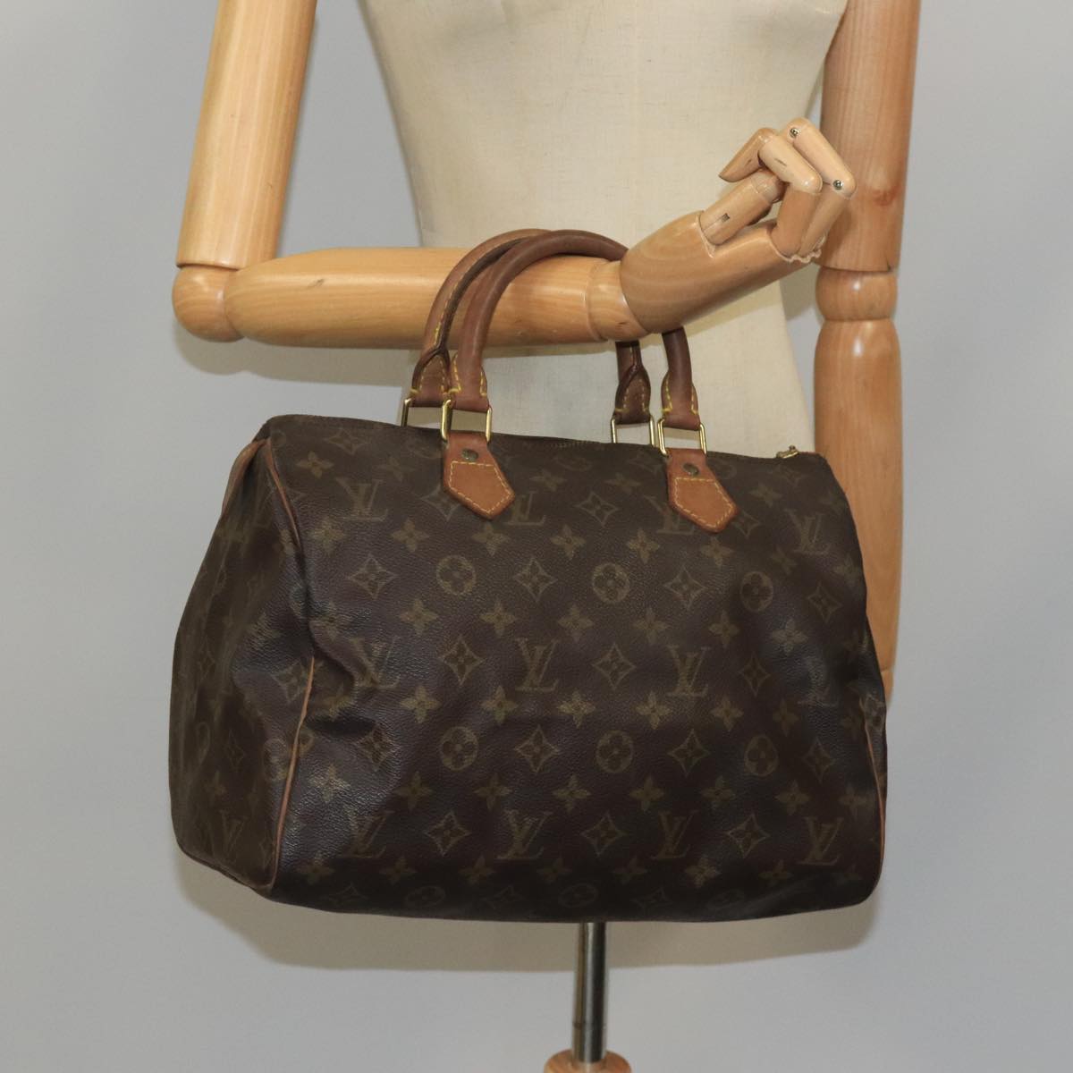 LOUIS VUITTON Monogram Speedy 30 Hand Bag M41526 LV Auth bs19712