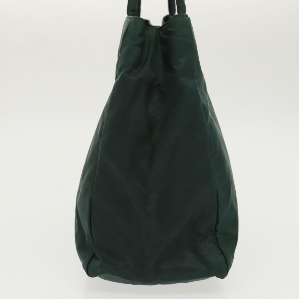 PRADA Hand Bag Nylon Green Silver Auth bs19724