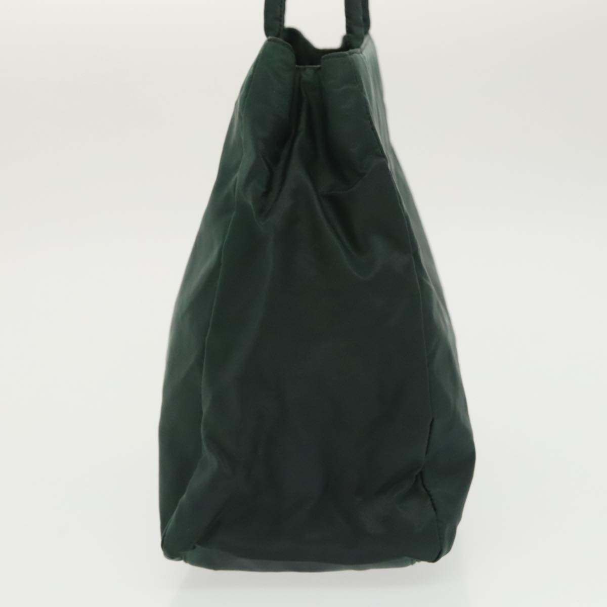 PRADA Hand Bag Nylon Green Silver Auth bs19724