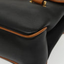 CELINE Hand Bag Leather Black Gold Auth bs19730-16