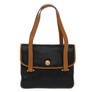 CELINE Hand Bag Leather Black Gold Auth bs19730-13