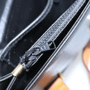 CELINE Hand Bag Leather Black Gold Auth bs19730-22