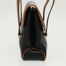 CELINE Hand Bag Leather Black Gold Auth bs19730-4