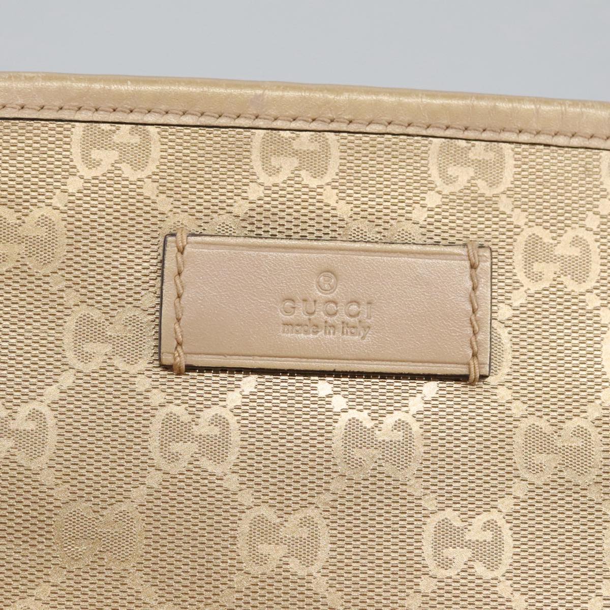 GUCCI GG implementation Tote Bag Gold Tone 211137 Auth bs19734