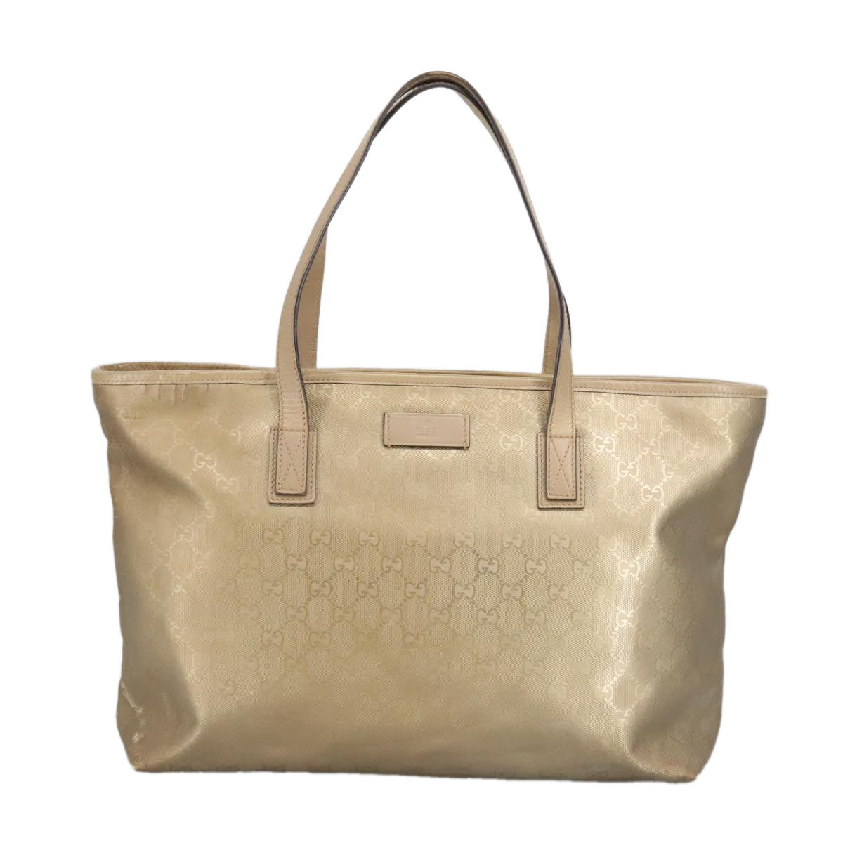 GUCCI GG implementation Tote Bag Gold Tone 211137 Auth bs19734