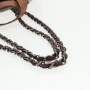 CHANEL Matelasse Hand Bag Leather 2way Gray CC Auth bs19745-9