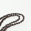 CHANEL Matelasse Hand Bag Leather 2way Gray CC Auth bs19745-15