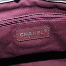 CHANEL Matelasse Hand Bag Leather 2way Gray CC Auth bs19745-21