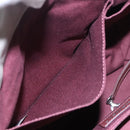 CHANEL Matelasse Hand Bag Leather 2way Gray CC Auth bs19745-26