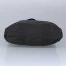 HERMES Her Line Cabas Tote Bag Nylon Gray Silver Auth bs19750-5