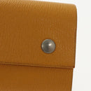 HERMES Kaierure roll Note Cover Leather Yellow Auth bs19753-7