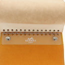 HERMES Kaierure roll Note Cover Leather Yellow Auth bs19753-10