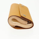 HERMES Kaierure roll Note Cover Leather Yellow Auth bs19753-3