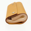 HERMES Kaierure roll Note Cover Leather Yellow Auth bs19753-4