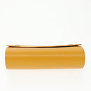 HERMES Kaierure roll Note Cover Leather Yellow Auth bs19753-6