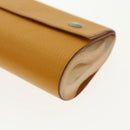 HERMES Kaierure roll Note Cover Leather Yellow Auth bs19753-15