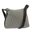 Christian Dior Trotter Canvas Shoulder Bag Navy Silver Auth bs19758-1