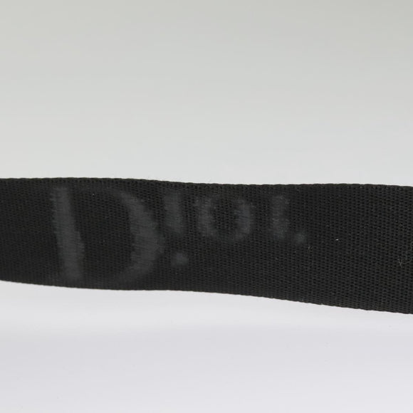 Christian Dior Trotter Canvas Shoulder Bag Navy Silver Auth bs19758