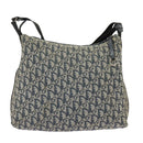 Christian Dior Trotter Canvas Shoulder Bag Navy Silver Auth bs19758-2