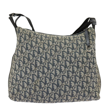 Christian Dior Trotter Canvas Shoulder Bag Navy Silver Auth bs19758 - 0