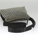 Christian Dior Trotter Canvas Shoulder Bag Navy Silver Auth bs19758-7