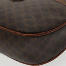 CELINE Macadam Canvas Shoulder Bag PVC Leather Brown Gold Auth bs19763-15