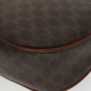 CELINE Macadam Canvas Shoulder Bag PVC Leather Brown Gold Auth bs19763-17