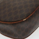 CELINE Macadam Canvas Shoulder Bag PVC Leather Brown Gold Auth bs19763-8