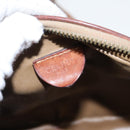 CELINE Macadam Canvas Shoulder Bag PVC Leather Brown Gold Auth bs19763-20