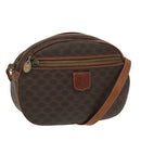 CELINE Macadam Canvas Shoulder Bag PVC Leather Brown Gold Auth bs19763-1