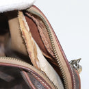 CELINE Macadam Canvas Shoulder Bag PVC Leather Brown Gold Auth bs19763-11