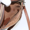 CELINE Macadam Canvas Shoulder Bag PVC Leather Brown Gold Auth bs19763-23