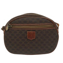 CELINE Macadam Canvas Shoulder Bag PVC Leather Brown Gold Auth bs19763-13