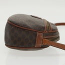 CELINE Macadam Canvas Shoulder Bag PVC Leather Brown Gold Auth bs19763-3