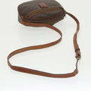CELINE Macadam Canvas Shoulder Bag PVC Leather Brown Gold Auth bs19763-7