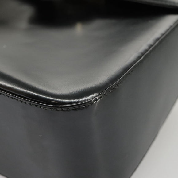 Salvatore Ferragamo Hand Bag Leather 2way Black Silver Auth bs19766