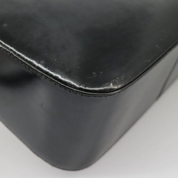 Salvatore Ferragamo Hand Bag Leather 2way Black Silver Auth bs19766