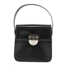 Salvatore Ferragamo Hand Bag Leather 2way Black Silver Auth bs19766-13