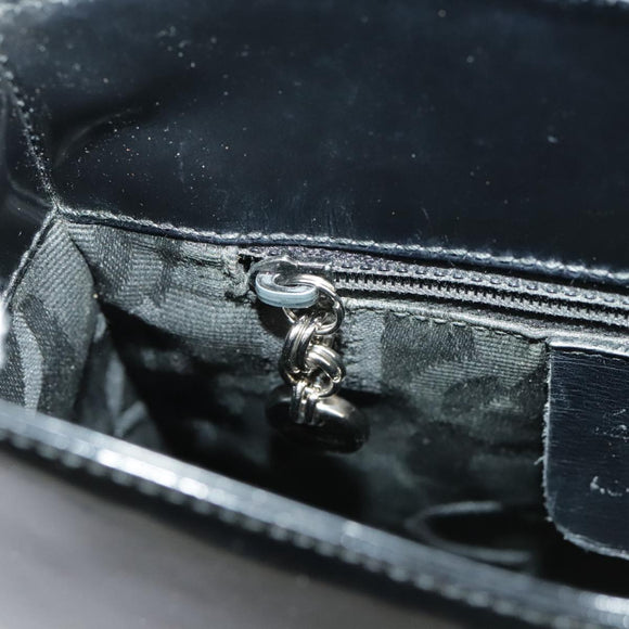 Salvatore Ferragamo Hand Bag Leather 2way Black Silver Auth bs19766