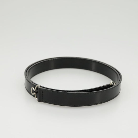 Salvatore Ferragamo Hand Bag Leather 2way Black Silver Auth bs19766