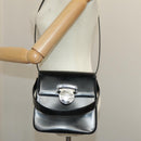 Salvatore Ferragamo Hand Bag Leather 2way Black Silver Auth bs19766-26