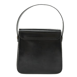 Salvatore Ferragamo Hand Bag Leather 2way Black Silver Auth bs19766 - 0