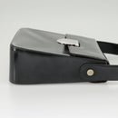 Salvatore Ferragamo Hand Bag Leather 2way Black Silver Auth bs19766-3