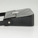Salvatore Ferragamo Hand Bag Leather 2way Black Silver Auth bs19766-4