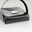 Salvatore Ferragamo Hand Bag Leather 2way Black Silver Auth bs19766-6