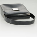 Salvatore Ferragamo Hand Bag Leather 2way Black Silver Auth bs19766-7