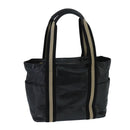BALLY Tote Bag Leather Black Silver Gold Auth bs19767-1
