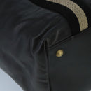 BALLY Tote Bag Leather Black Silver Gold Auth bs19767-14